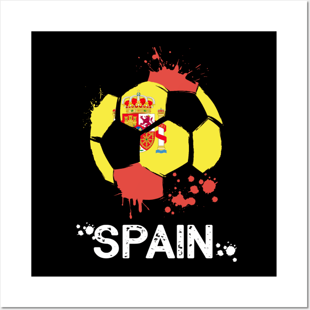 Spain World Cup 2022, Spain Soccer Spain Flag Team 2022 Wall Art by Printofi.com